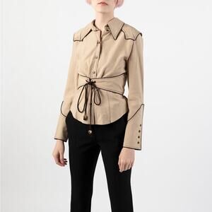 Nanushka Andi Top in Camel